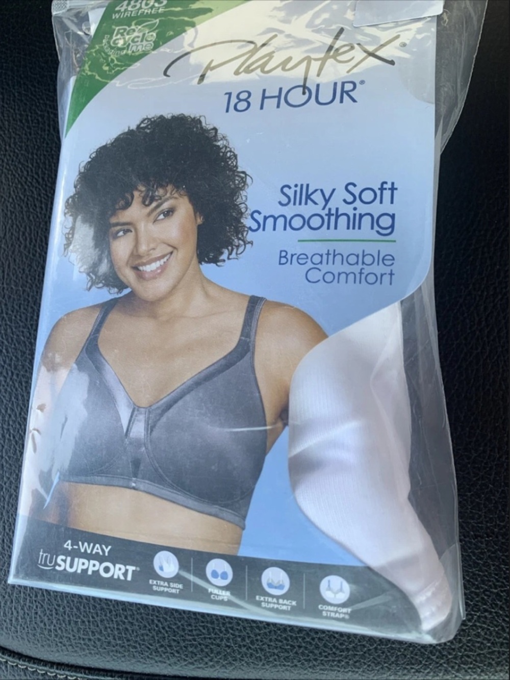 Playtex 18 Hour Silky Soft Smoothing Bra - White 44D - Picture 3 of 7